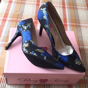 Penny Loves Kenny Opus Abstract Pump Blue Abstract